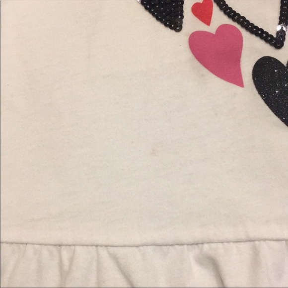 Children's Place Heart Sequin Tunic Ruffle Top - Picture 6 of 6